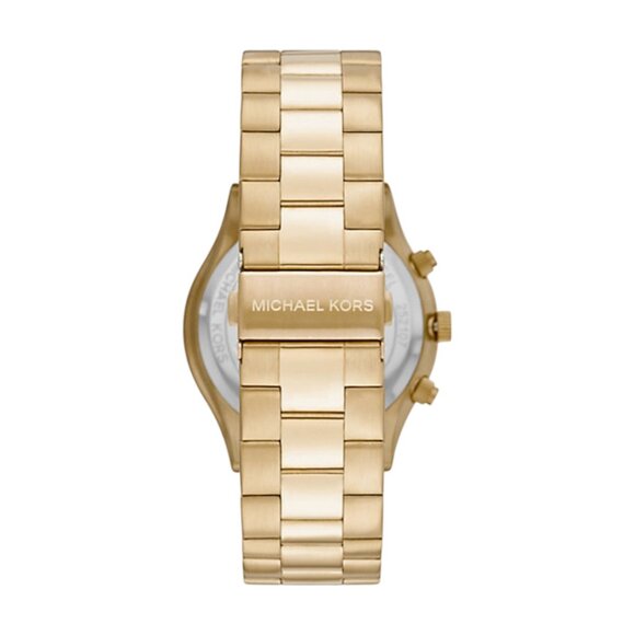 NWT Michael Kors Slim Runway Gold-Tone Chronograph Watch - Picture 2 of 4